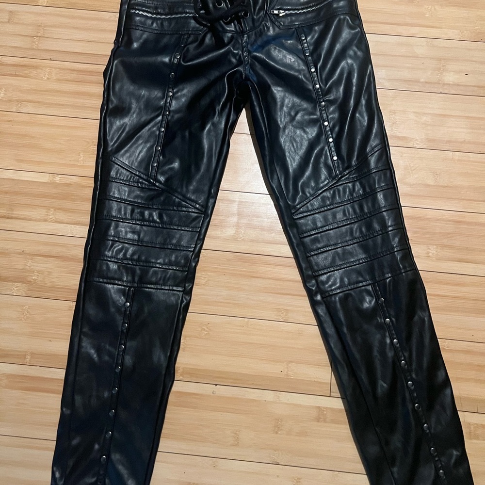 Pleather pants